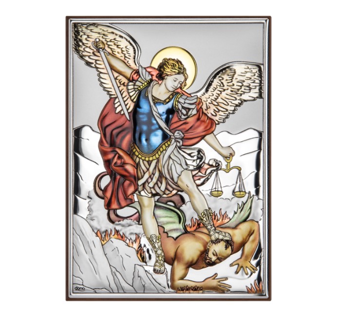 Obrazek Srebrny – Michał Archanioł 14×10 kolorowy