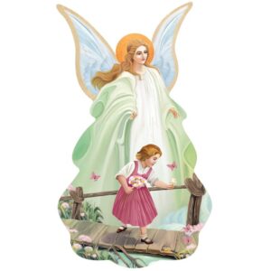 Anioł Stróż czuwający nad dziewczynką