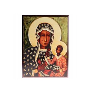 Matka Boża Częstochowska – przestrzenny obraz na desce